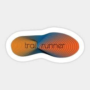 Trail Runner - Orange/Blue Sticker